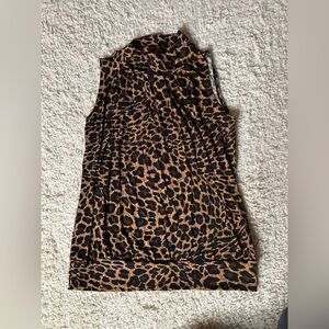Women’s Size Medium Leopard Print Sleeveless Top NWOT